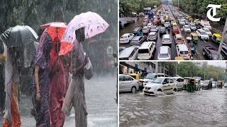 Heavy rains cause massive waterlogging in Delhi, cripple traffic