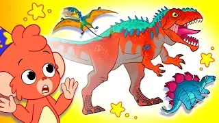 Learn Dinosaurs for Kids | Dinosaur Cartoon videos | T-Rex Giganotosaurus | Club Baboo