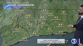 FORECAST: Early snow showers, mild temperatures expected Sunday