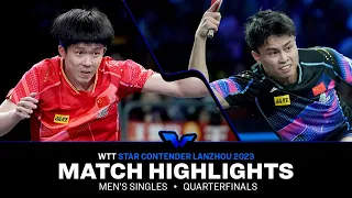 Zhou Qihao vs Wang Chuqin | MS QF | WTT Star Contender Lanzhou 2023