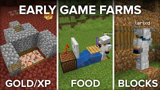 3 Farms For Your First Day in Minecraft || MINECRAFT TUTORIAL  #15 || HYPE SYSTEM GAMING