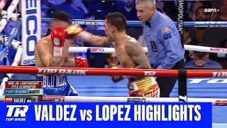 Oscar Valdez Gets Off Deck to Knock Out Adam Lopez | Fight Highlights