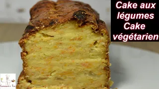 Cake aux 3 légumes  - Recette de cake salé végétarien   Facile et rapide