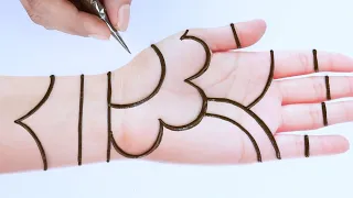 New Easy Trick mehndi design for hands/Simple henna design 2021/Mehendi design front hand