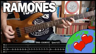 RAMONES - Today your love, tomorrow the world (BASS TABS) [lyrics + PDF]