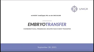 Embryotransfer - Vorbereitung, Verlauf und Verhalten nach dem Transfer