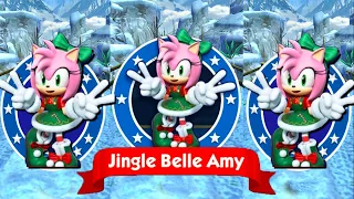 Sonic Dash - Jingle Belle Amy Unlocked with Full Upgrades - All 32 Characters Unlocked