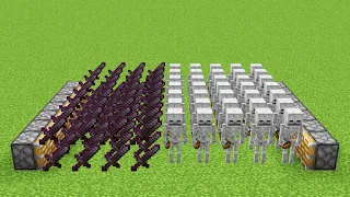 Netherite swords and x300 skeletons combined