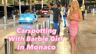 OMG! Lovely Beautiful Barbie Waiting For Supercars, Luxury Carspotting With Barbie #billionaire