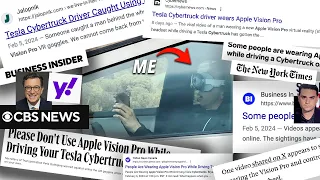 I'm The Viral Idiot Driving The Cybertruck With Apple Vision Pro