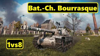 Bat.-Châtillon Bourrasque. 1vs8 carry.  11 kills.  World of Tanks Top Replays.