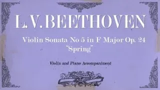 L.V.Beethoven - Violin Sonata in F Major No 5 Op.24 "Spring" - 1 mov Allegro - Piano accompaniment