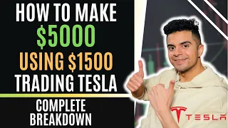 How I made $5000 using $1500 Trading TESLA Call Options | Complete Breakdown