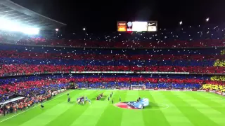 Mosaic and Himne 22.March 2015 Barça-Madrid Camp Nou