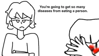 You’re going to get so many diseases from eating a person. - animated ⚠️ bl00d warning