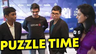 WHO SOLVES the HARDEST CHECKMATE PUZZLE FIRST? Praggnanandhaa vs Anish Giri vs Wesley So
