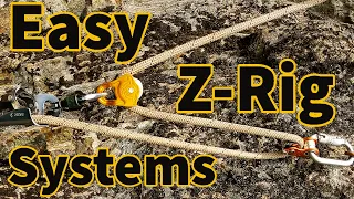 Various Easy Z DRAG RIG SYSTEM -  3 to 1 Pulley Systems Essential Rigging Skills for Rock Climbing
