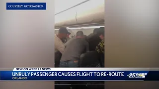 WATCH: Frontier flight headed to Orlando detours due to passenger threatening others, arrested