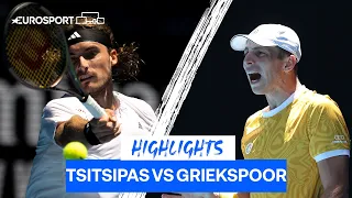 Stefanos Tsitsipas Seals Spot in Last 16! | Australian Open Highlights | Eurosport Tennis