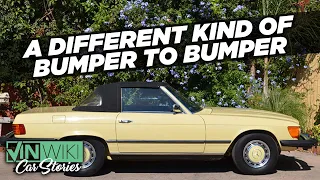 This vintage Mercedes still has bumper to bumper coverage