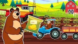 The Bear Farm: Harvesting Potatoes and Producing French Fries | Farm Vehicles
