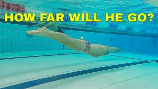 How far can a PRO swimmer glide in water VS Amateur