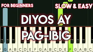 ERIK SANTOS - DIYOS AY PAG-IBIG | SLOW & EASY PIANO TUTORIAL