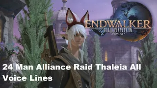 Final Fantasy XIV Endwalker | New 24 Man Alliance Raid Thaleia All Battle Voice Lines English