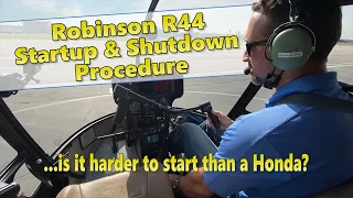 Robinson R44 helicopter startup and shutdown procedure with Anthelion Helicopters 🚁