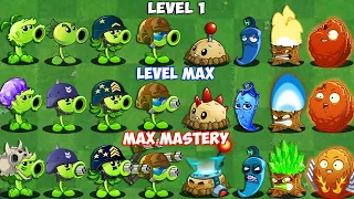 Every PEA & Support Plants LEVEL 1 x MAX x M200 - Who Will Win? - Pvz 2 Plant vs Plant