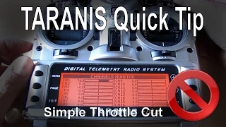 FrSky TARANIS Quick Tip - Setting up Throttle Cut/Hold switch easily