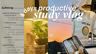 Finals Week Vlog: waking up at 5 am, an overw(hell)ming productive study week, & study tips!