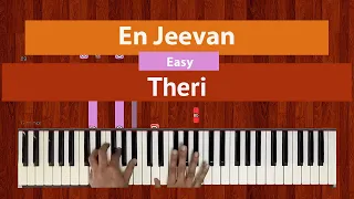 How To Play "En Jeevan" (Easy) from Theri | Bollypiano Tutorial