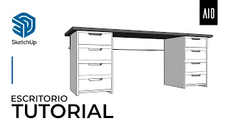 Diseña tu propio escritorio en 3D  I  Sketchup para principiantes