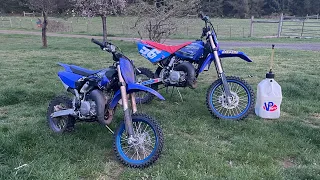 Evening ride with Carson on his new YZ65!