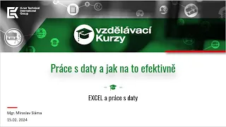 Webinář - Práce s daty – jak na to efektivně?