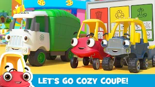 Too Much CAR-bage | Kids Videos | Let's Go Cozy Coupe - Cartoons for Kids