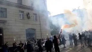 Марш фанатов "Металлиста" в Харькове 27 апреля