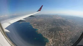 Sky Express Airbus A320Neo Full Flight Rhodes to Athens - Wing View!