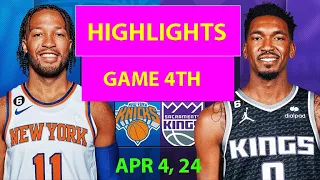 New York Knicks  Vs Sacramento Kings 4TH Qtr APR 4,2024| NBA Season