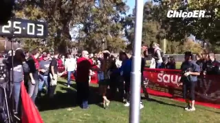 Video: Chico State men cross the finish line together to dominate CCAA cross country finals. #Norcal