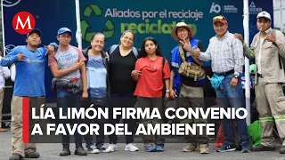 La alcaldesa de Álvaro Obregón, Lía Limón, firma convenio para promover la conciencia ambiental