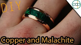 Making a Copper and Malachite Ring