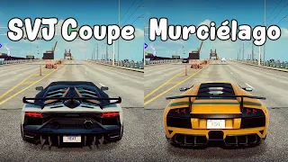 NFS Heat: Lamborghini Aventador SVJ Coupe vs Lamborghini Murciélago SV - Drag Race