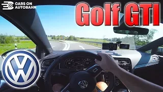 VW Golf GTI Performance pushing on German Autobahn ✔