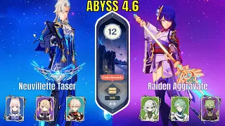 Neuvillette Taser & Raiden Aggravate | Spiral Abyss 4.6 Floor 12 9 Stars | Genshin Impact