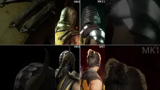 Scorpion MK1 vs MK11 vs MKX vs MK9 | Character Models Comparison