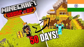 I Survived 50 DAYS On a HARDCORE WORLD in Minecraft (Hindi)