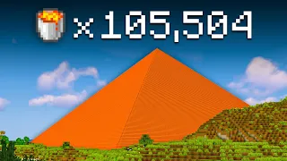 We Built a Pyramid Using Only LAVA in Minecraft