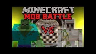 100 Iron Golems vs 1000 Zombies in Minecraft